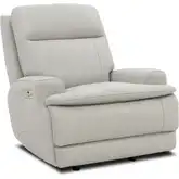 Marni Triple Power Auto Glider Recliner with Bluetooth, Massage & Heat in Neutral Top-Grain Leather
